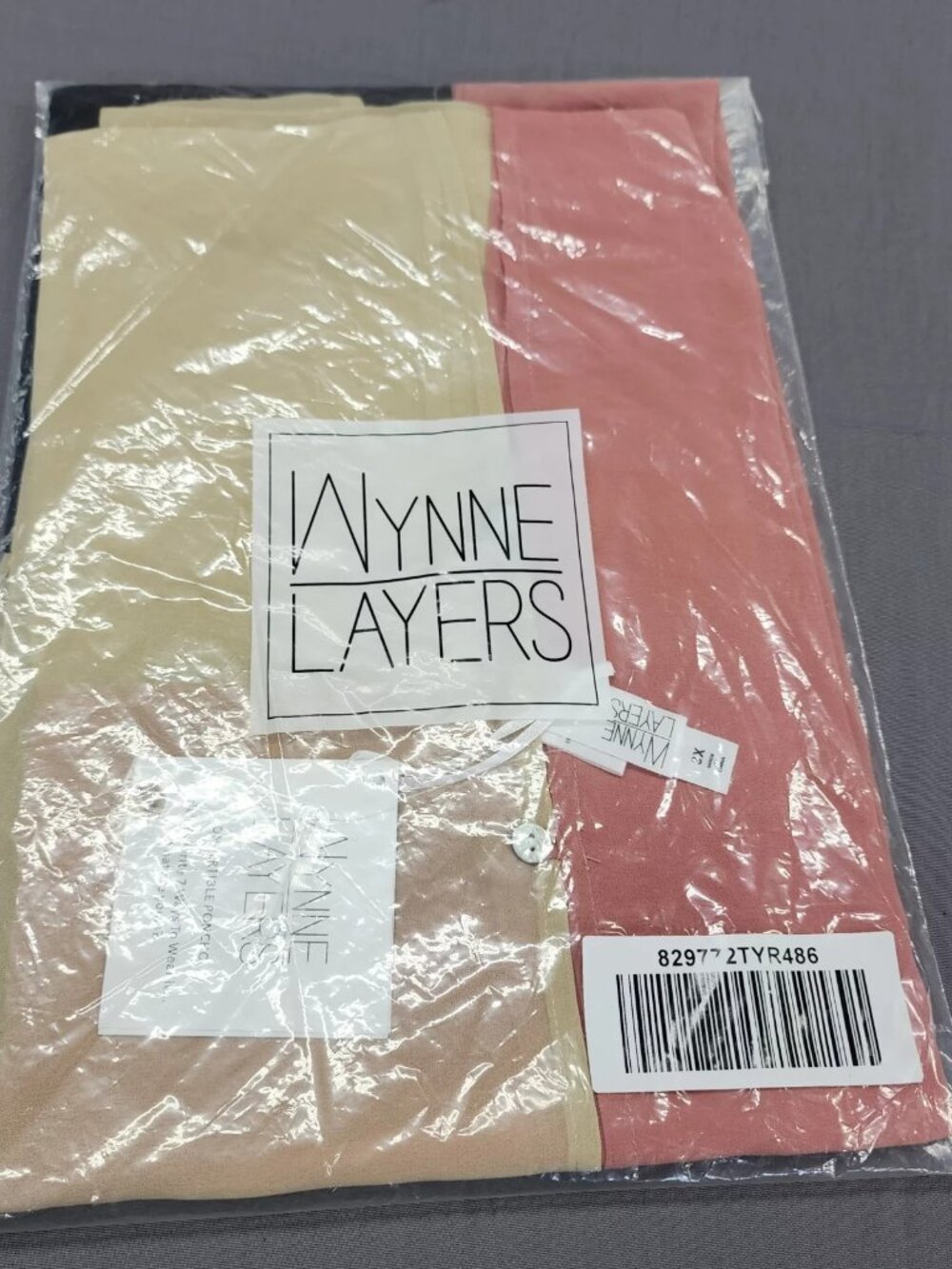Wynne Layers Convertible Poncho Women's Plus 3X Colorblock Sheer Chiffon Top